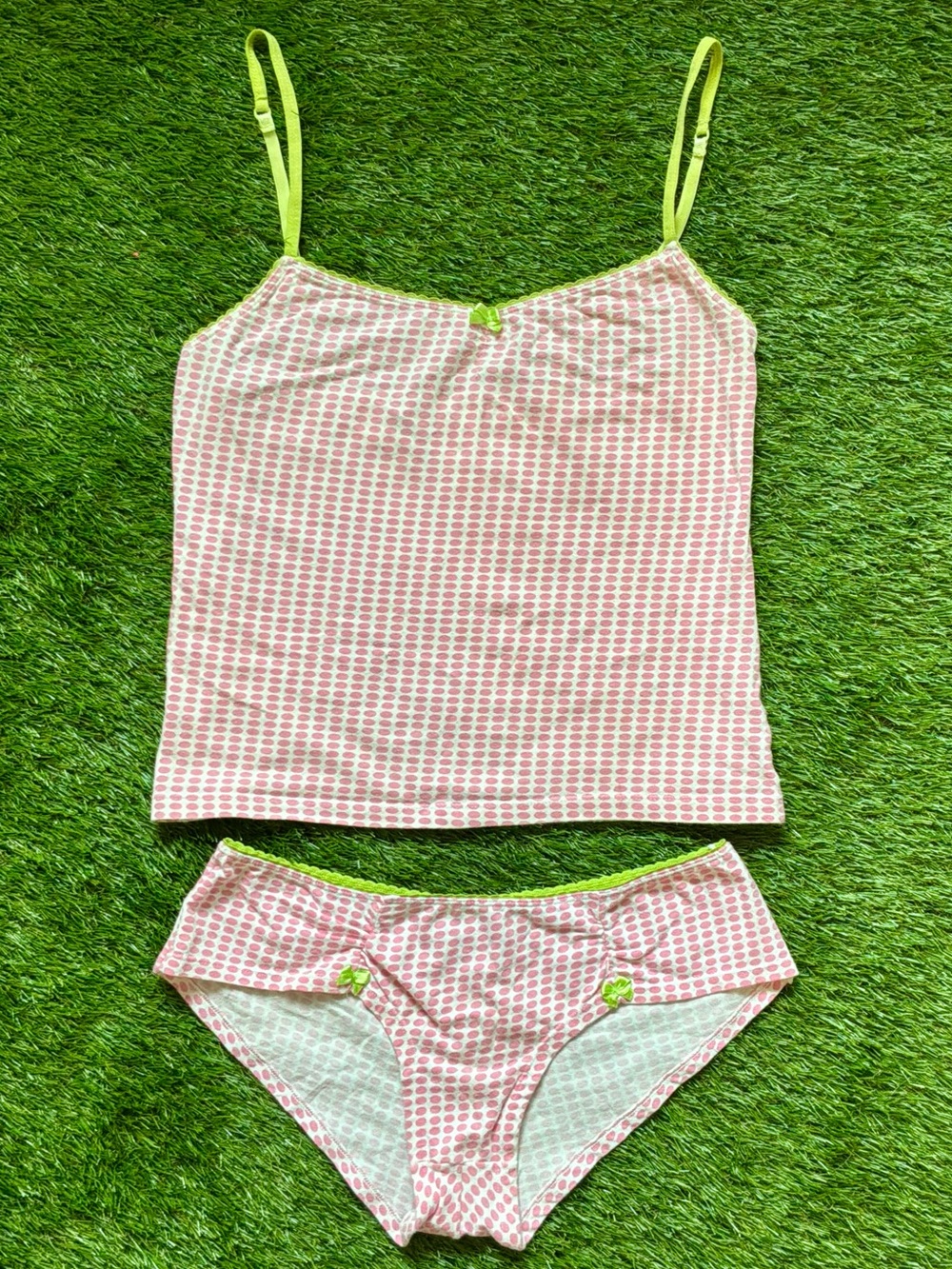 La Senza Polka Dot Cami & Bikini Brief Pajama Set Size Medium